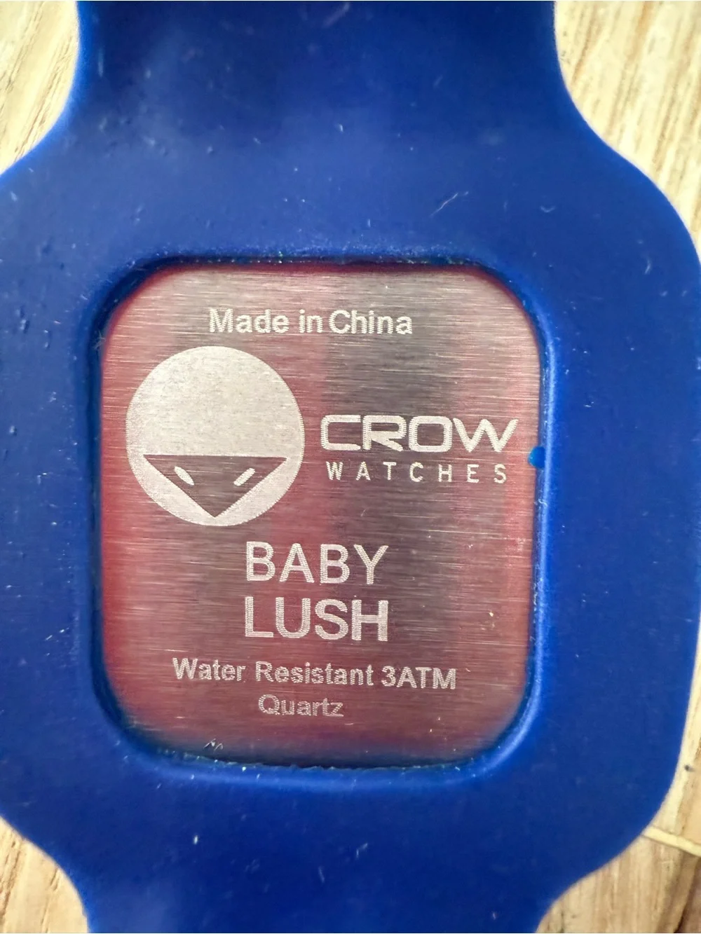 Crow square dial blue silicone strap NEW BATTERY